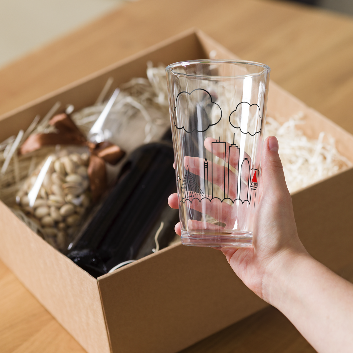 Citgo Skyline Pint Glass