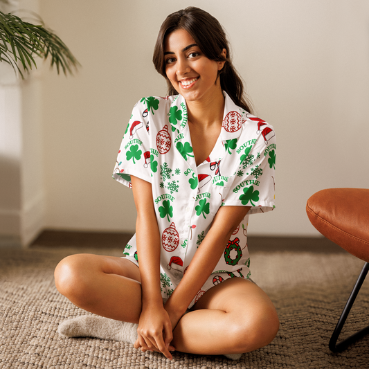 Southie Shamrock Christmas Pajama Top