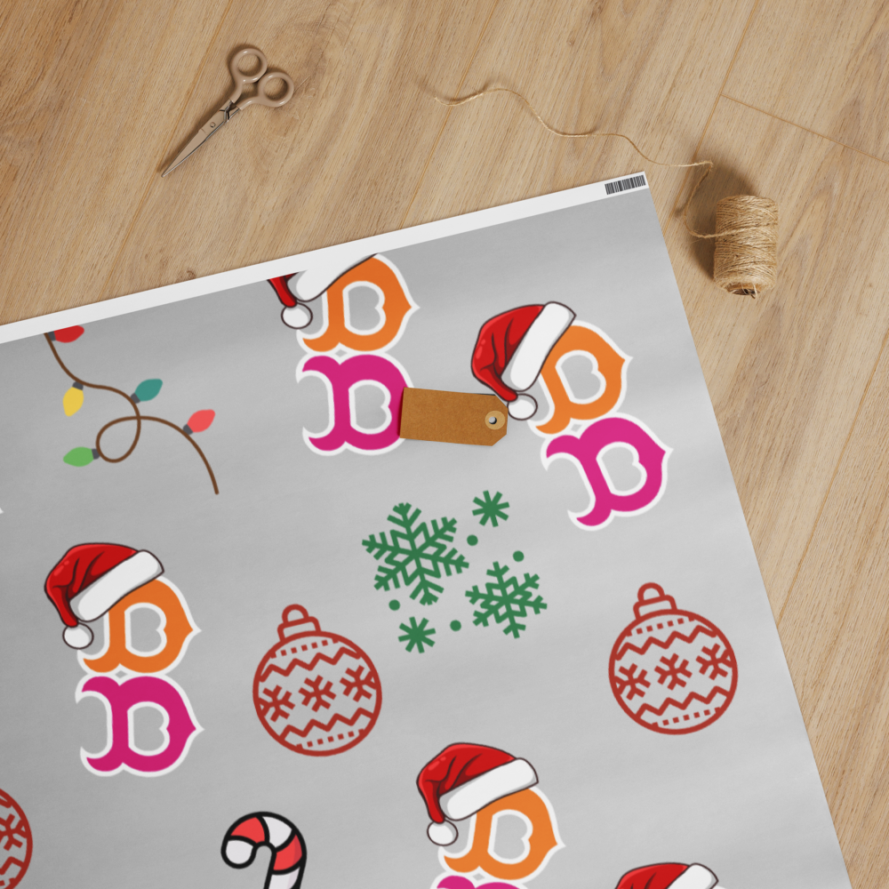 Boston B Christmas Wrapping Paper