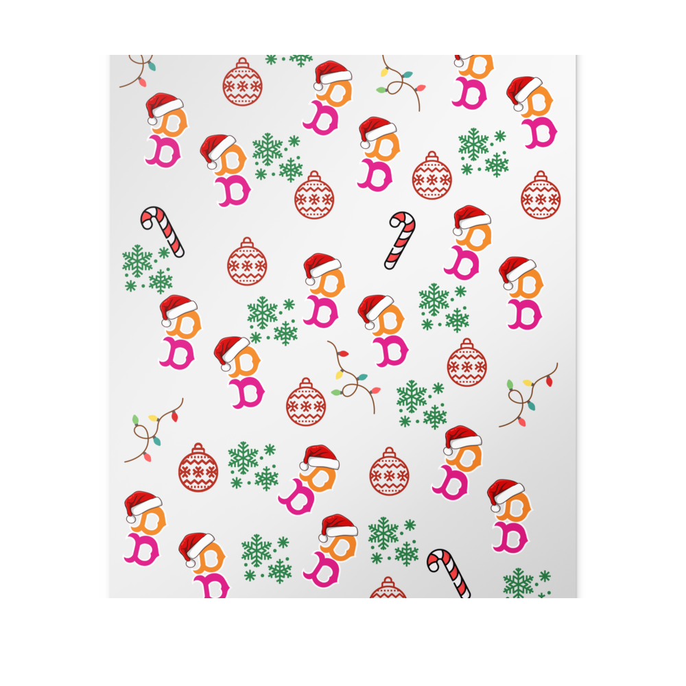 Boston B Christmas Wrapping Paper