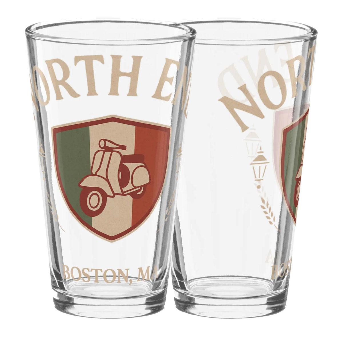North End Vespa Pint Glass