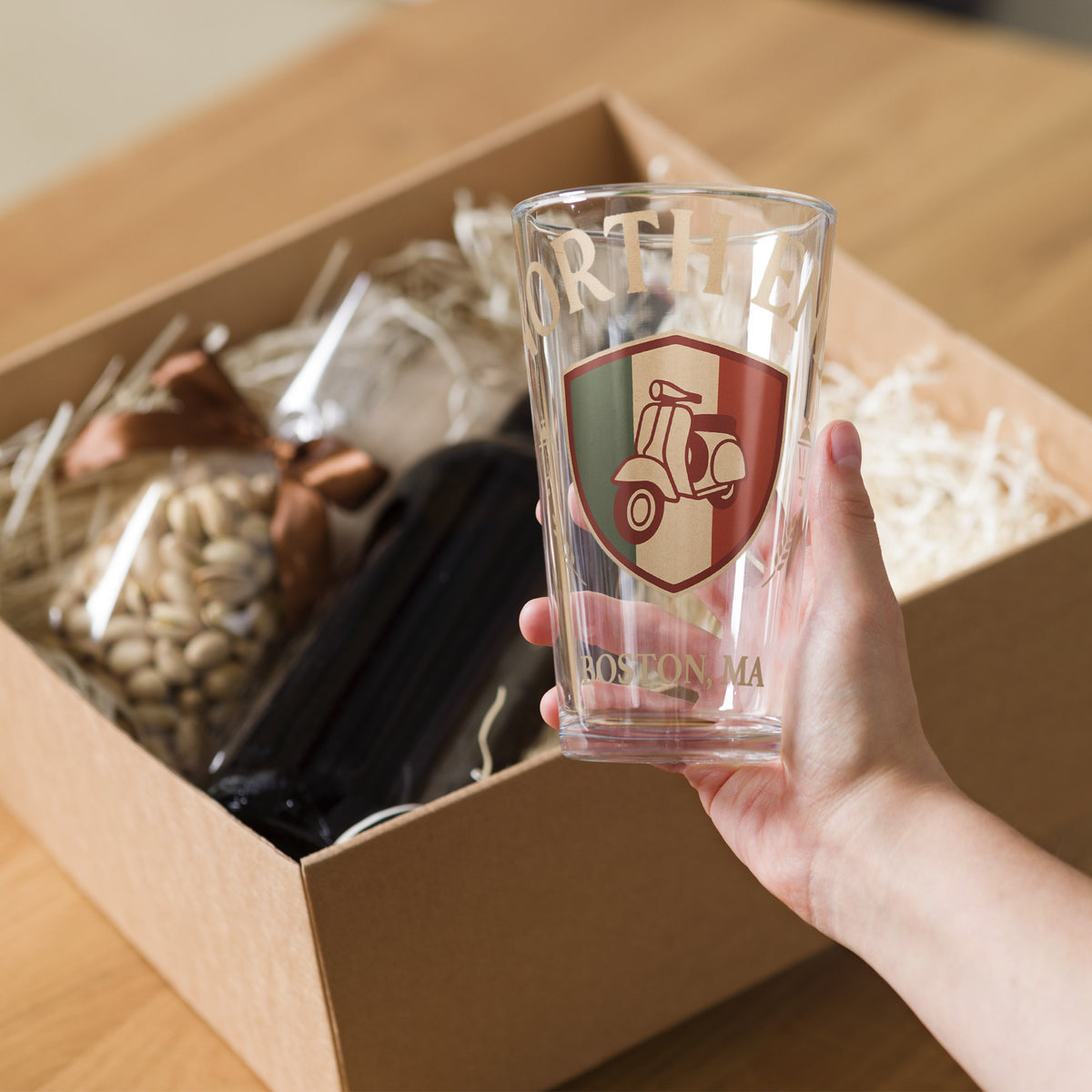 North End Vespa Pint Glass