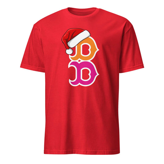 Boston B Santa Hat Christmas T-Shirt