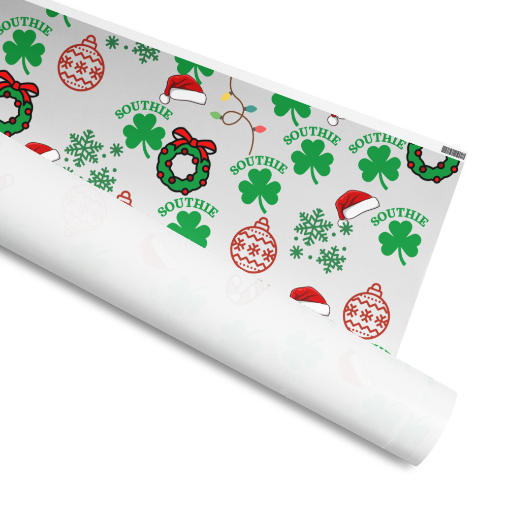 Southie Shamrock Christmas Wrapping Paper