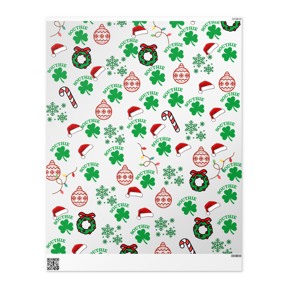 Southie Shamrock Christmas Wrapping Paper